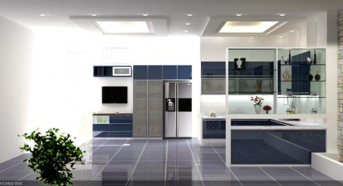 Thiết kế nội thất tủ bếp căn hộ hiện đại và sang trọng tại TPHCM