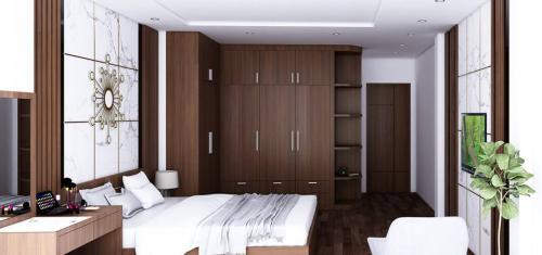 Thi công nội thất phòng ngủ căn hộ đơn giản