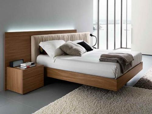 Giường gỗ gỗ sồi tự nhiên đóng theo yêu cầu